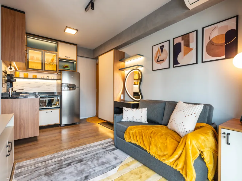 Quarto do apartamento River One no Butantã